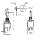 Тумблер 250V 3А (6c) ON-ON двухполюсный Micro (MTS-202) REXANT