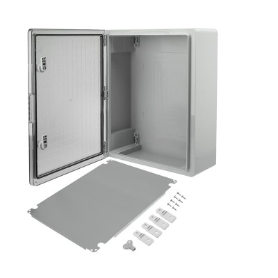 Корпус пластиковый ЩМПп с прозрачной дверцей и монтажной панелью 500х350х190мм, АБС, УХЛ1, IP65 REXANT Корпус пластиковый ЩМПп с прозрачной дверцей и монтажной панелью 500х350х190мм, АБС, УХЛ1, IP65 REXANT