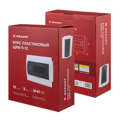 Бокс пластиковый ЩРВ-П-12 IP41 белый REXANT Бокс пластиковый ЩРВ-П-12 IP41 белый REXANT