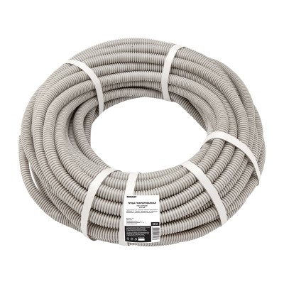 Труба гофрированная из ПВХ, с зондом, Ø25мм (бухта 25 м/уп) REXANT Труба гофрированная из ПВХ, с зондом, Ø25мм (бухта 25 м/уп) REXANT