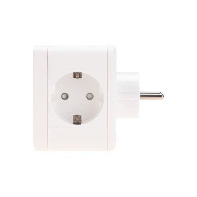 Двойник электрический Куб 16А с/з + 2хUSB-A 2,4А + USB Type-C 3А с ночной подсветкой, белый REXANT
