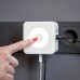 Двойник электрический Куб 16А с/з + 2хUSB-A 2,4А + USB Type-C 3А с ночной подсветкой, белый REXANT