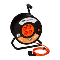 Удлинитель силовой на катушке 4 гнезда с/з 50м 3х1мм² PROconnect