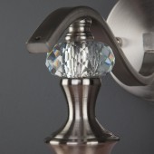 Настенный светильник с тканевым абажуром 60070/1 сатин-никель