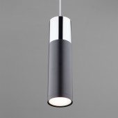 Подвесной светодиодный светильник в стиле лофт 50135/1 LED хром / черный