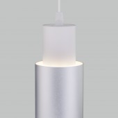 Подвесной светодиодный светильник в стиле лофт 50204/1 LED белый / серебро