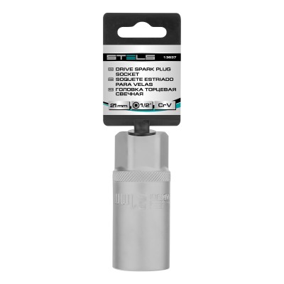 Головка торцевая свечная, двенадцатигранная, 21 мм, под квадрат 1/2 Stels