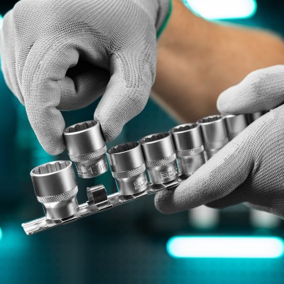 Набор торцевых головок, 3/8, двенадцатигранные, CrV, 10 шт, 8-19 мм Stels