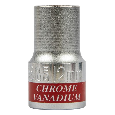 Головка торцевая, 12 мм, двенадцатигранная, CrV, под квадрат 1/2, хромированная Matrix Головка торцевая, 12 мм, двенадцатигранная, CrV, под квадрат 1/2, хромированная Matrix