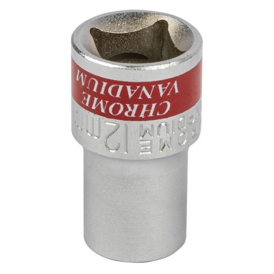 Головка торцевая, 12 мм, двенадцатигранная, CrV, под квадрат 1/2, хромированная Matrix Головка торцевая, 12 мм, двенадцатигранная, CrV, под квадрат 1/2, хромированная Matrix
