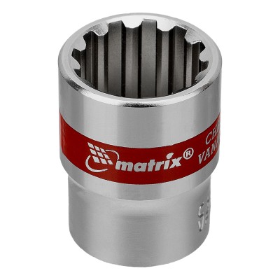 Набор универсальных торцевых головок 1/4", Spline, CrV, 4-13мм, 10 штук Matrix Набор универсальных торцевых головок 1/4", Spline, CrV, 4-13мм, 10 штук Matrix