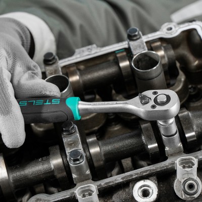 Набор торцевых головок, 1/4", головки 4 - 13 мм, с трещот. ключом, CrV,11 предметов Stels Набор торцевых головок, 1/4", головки 4 - 13 мм, с трещот. ключом, CrV,11 предметов Stels