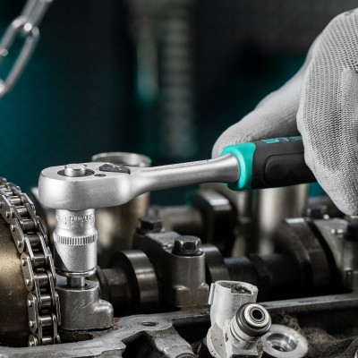 Набор торцевых головок, 1/4", головки 4 - 13 мм, с трещот. ключом, CrV,11 предметов Stels Набор торцевых головок, 1/4", головки 4 - 13 мм, с трещот. ключом, CrV,11 предметов Stels