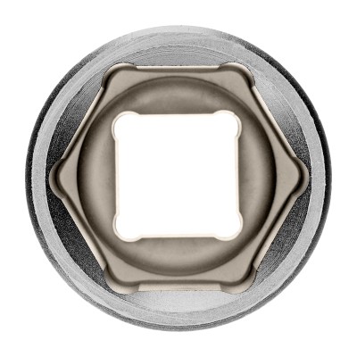 Головка торцевая, 23 мм, шестигранная, CrV, под квадрат 1/2 Stels