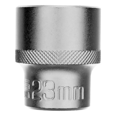 Головка торцевая, 23 мм, шестигранная, CrV, под квадрат 1/2 Stels