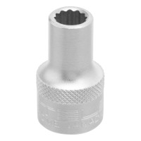 Головка торцевая, 9 мм, двенадцатигранная, CrV, под квадрат 1/2, хромированная Stels Головка торцевая, 9 мм, двенадцатигранная, CrV, под квадрат 1/2, хромированная Stels