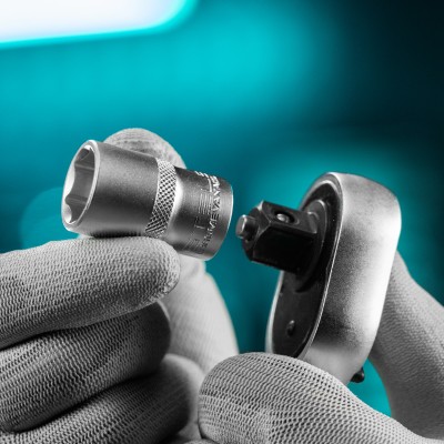 Набор торцевых головок, 1/2, шестигранные, CrV, 10 шт, 10-22 мм Stels