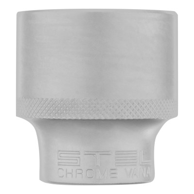 Головка торцевая, 32 мм, двенадцатигранная, CrV, под квадрат 1/2, хромированная Stels Головка торцевая, 32 мм, двенадцатигранная, CrV, под квадрат 1/2, хромированная Stels