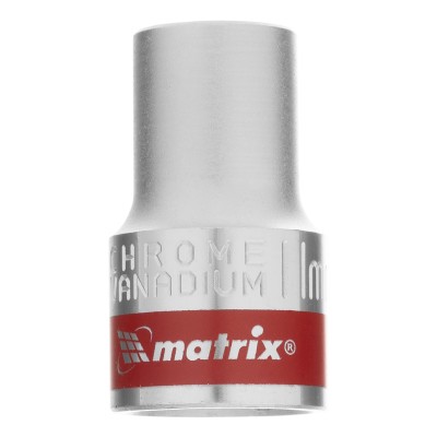 Головка торцевая, 11 мм, двенадцатигранная, CrV, под квадрат 1/2, хромированная Matrix Головка торцевая, 11 мм, двенадцатигранная, CrV, под квадрат 1/2, хромированная Matrix