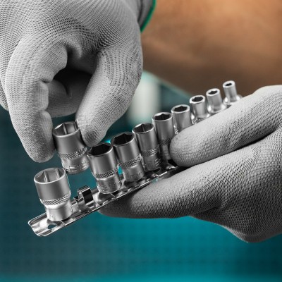 Набор торцевых головок, 1/4, шестигранные, CrV, 10 шт, 4-13 мм Stels