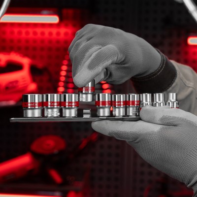 Набор торцевых головок, 3/8", 12 гранные, CrV, 9-19мм, 10 штук Matrix