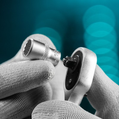 Набор торцевых головок, 1/4, двенадцатигранные, CrV, 10 шт, 4-13 мм Stels