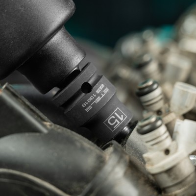 Головка ударная шестигранная, 15 мм, 1/2, CrMo Stels