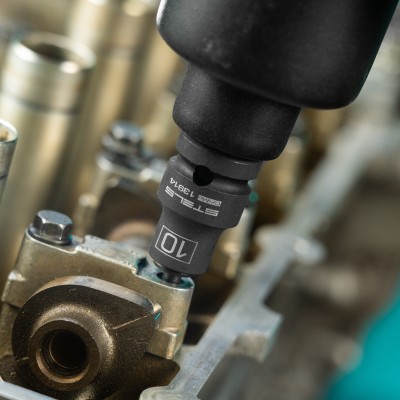 Набор шестигранных ударных торцевых головок, 1/2, 10-24 мм, 10 шт, Stels Набор шестигранных ударных торцевых головок, 1/2, 10-24 мм, 10 шт, Stels