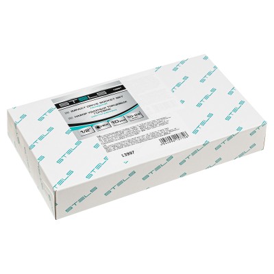 Набор шестигранных ударных торцевых головок, 1/2, 10-24 мм, 10 шт, Stels Набор шестигранных ударных торцевых головок, 1/2, 10-24 мм, 10 шт, Stels