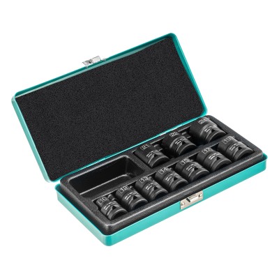 Набор шестигранных ударных торцевых головок, 1/2, 10-24 мм, 10 шт, Stels Набор шестигранных ударных торцевых головок, 1/2, 10-24 мм, 10 шт, Stels