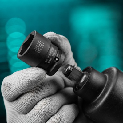 Головка ударная шестигранная, 24 мм, 1/2, CrMo Stels