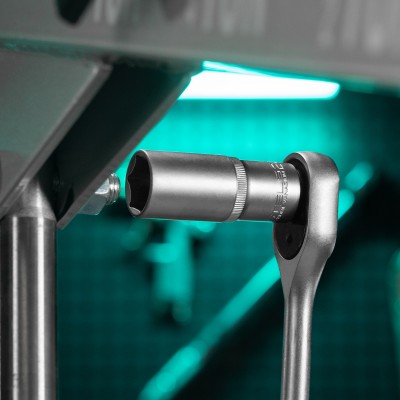 Головка торцевая удлиненная, 24 мм, шестигранная, CrV, под квадрат 1/2 Stels