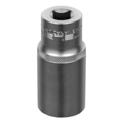 Головка торцевая удлиненная, 27 мм, шестигранная, CrV, под квадрат 1/2 Stels Головка торцевая удлиненная, 27 мм, шестигранная, CrV, под квадрат 1/2 Stels