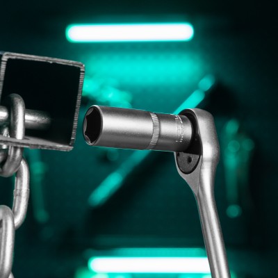 Головка торцевая удлиненная, 22 мм, шестигранная, CrV, под квадрат 1/2 Stels Головка торцевая удлиненная, 22 мм, шестигранная, CrV, под квадрат 1/2 Stels