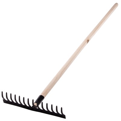 Грабли стальные, 360х1300 мм, 14 прямых зубьев, деревянный черенок, Сибртех Грабли стальные, 360х1300 мм, 14 прямых зубьев, деревянный черенок, Сибртех