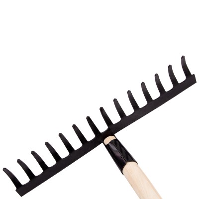 Грабли стальные, 360х1300 мм, 14 прямых зубьев, деревянный черенок, Сибртех Грабли стальные, 360х1300 мм, 14 прямых зубьев, деревянный черенок, Сибртех