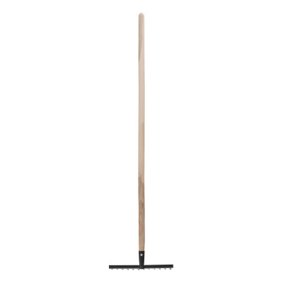 Грабли стальные, 300х1300 мм, 12 витых зубьев, деревянный черенок, Сибртех