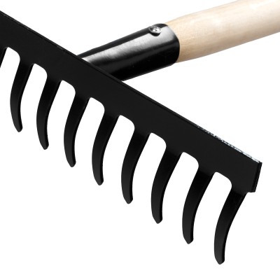 Грабли стальные, 300х1300 мм, 12 прямых зубьев, деревянный черенок, Сибртех Грабли стальные, 300х1300 мм, 12 прямых зубьев, деревянный черенок, Сибртех