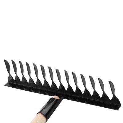 Грабли стальные, 350х1300 мм, 14 витых зубьев, деревянный черенок, Сибртех