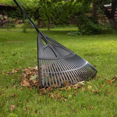 Грабли веерные пластиковые, 620 х 1750 мм, 27 плоских зубьев, алюминиевый черенок, Palisad Грабли веерные пластиковые, 620 х 1750 мм, 27 плоских зубьев, алюминиевый черенок, Palisad