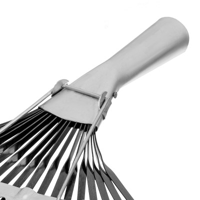 Грабли веерные стальные, 385 мм, 20 плоских зубьев, оксидированные, без черенка, Сибртех Грабли веерные стальные, 385 мм, 20 плоских зубьев, оксидированные, без черенка, Сибртех