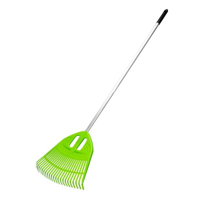 Грабли веерные пластиковые, 495 х 1680 мм, 23 плоских зуба, алюминиевый черенок, Palisad