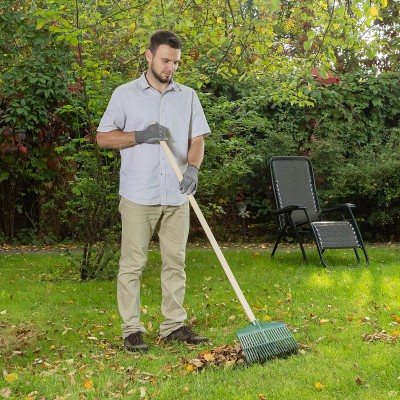 Грабли веерные пластиковые, 420 мм, 22 плоских зуба, без черенка, Сибртех