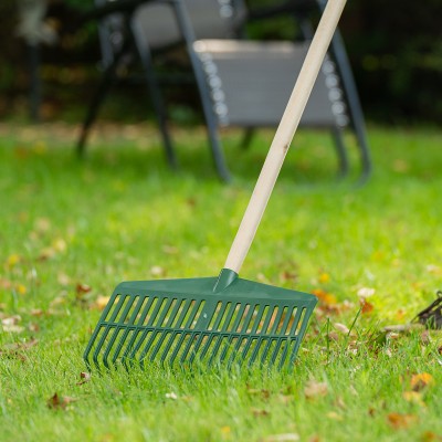 Грабли веерные пластиковые, 420 мм, 22 плоских зуба, без черенка, Сибртех