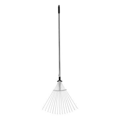 Грабли веерные стальные, 190 - 520 х 1200 - 1500 мм, 15 зубьев, раздвижные, стальной черенок, Palisad