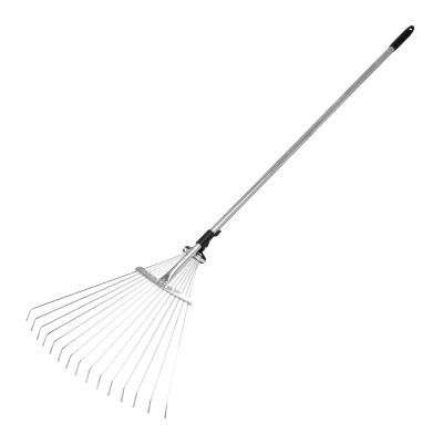 Грабли веерные стальные, 190 - 520 х 1200 - 1500 мм, 15 зубьев, раздвижные, стальной черенок, Palisad Грабли веерные стальные, 190 - 520 х 1200 - 1500 мм, 15 зубьев, раздвижные, стальной черенок, Palisad