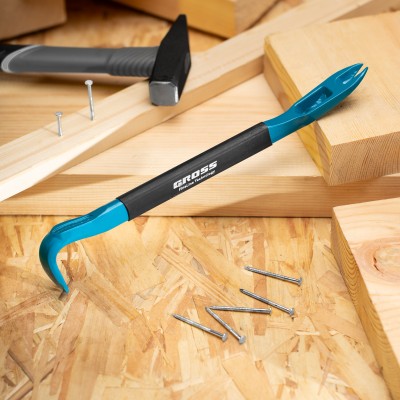 Лом-гвоздодер, обрезиненная рукоятка, 300 x 22 x 14мм Gross