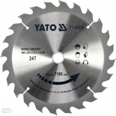 Диск пильный по дереву 190/20 24T с твердосплавными напайками "Yato"
