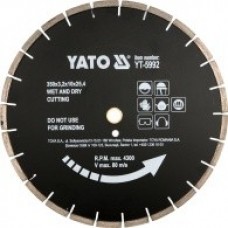 Круг алмазный 350x25,4мм (сегмент черный) "Yato"