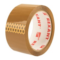 Скотч упаковочный REXANT 48 мм х 50 мкм, коричневый, рулон 66 м